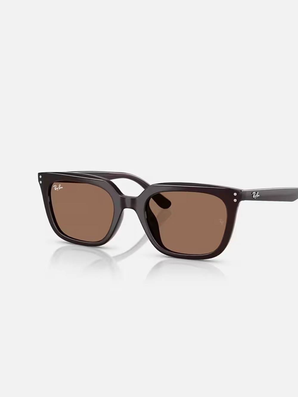 Ray-Ban Square Sunglasses in Dark Brown Frame with Dark Brown Lenses
